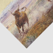 Papier Mousseline "Sur l'étang" de Charles M Russell (Détail)