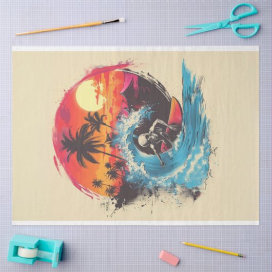 Papier Mousseline Surf des os crâniens #4 (Artisanat)