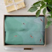 Papier Mousseline Surf Rétro Océan Minimaliste Côtier (Cadeau)