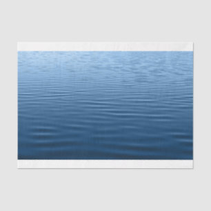 Papier Mousseline Surface d'eau bleu océan 10x15 Découpage