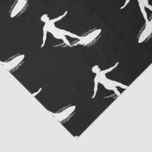 Papier Mousseline Surfeur Silhouette Surfboard Motif (Détail)