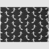 Papier Mousseline Surfeur Silhouette Surfboard Motif (Recto)