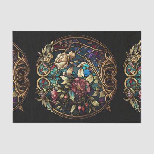 Papier Mousseline Surprise florale en verre tendu (Recto)