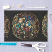 Papier Mousseline Surprise florale en verre tendu (Artisanat)