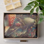 Papier Mousseline Surreal Alice In Wonderland Rabbit Hole Decoupage (Cadeau)