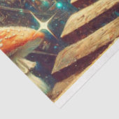 Papier Mousseline Surreal Alice In Wonderland Rabbit Hole Decoupage (Détail)
