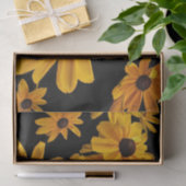 Papier Mousseline Suzanne Flowers à l'oeil noir Papier à tissus flor (Cadeau)