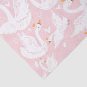 Papier Mousseline Swan Girl Anniversaire Nom Rose Blanc (Détail)