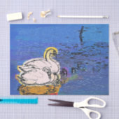 PAPIER MOUSSELINE SWANS (Artisanat)