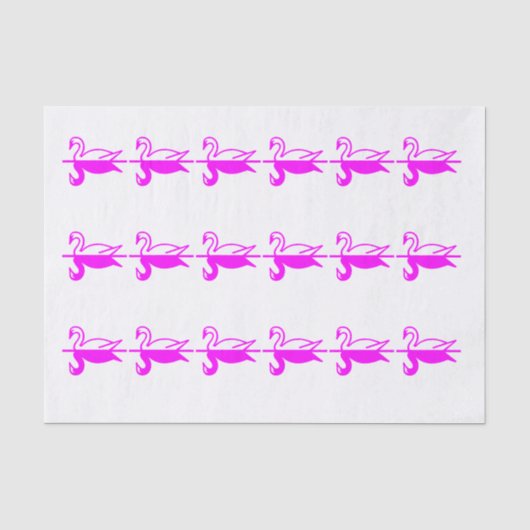 Papier Mousseline Swans de Fuschia (Recto)