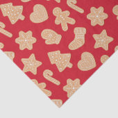 Papier Mousseline Sweet Christmas Gingerbread Motif de cookies (Détail)
