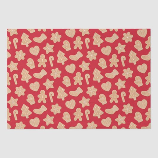 Papier Mousseline Sweet Christmas Gingerbread Motif de cookies (Recto)
