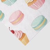 Papier Mousseline Sweet Cupcake Macaron Pattern (Détail)