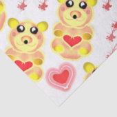 Papier Mousseline Sweet Heart Bear Nursery Pattern (Détail)