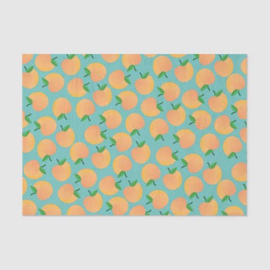 Papier Mousseline Sweet Peach Cute Fruit 1er Anniversaire Thème (Recto)