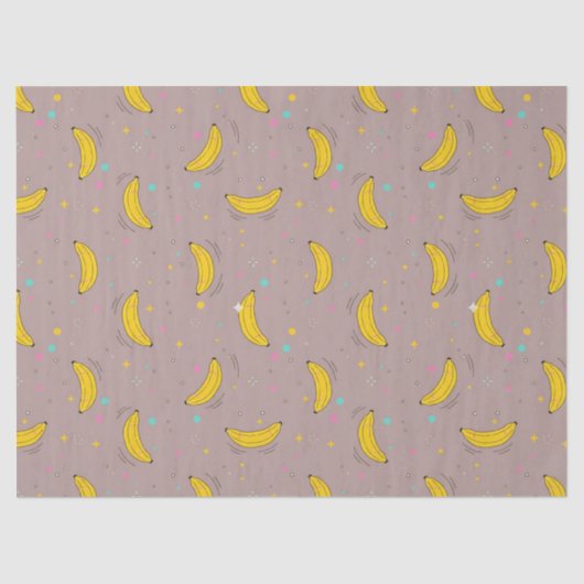 Papier Mousseline Sweet & Playful Banana Dream Pattern (Recto)