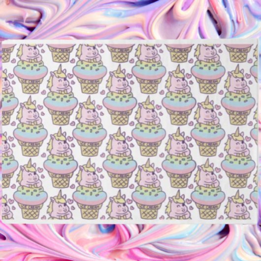 Papier Mousseline Sweet Pride Unicorn Tissu Papier