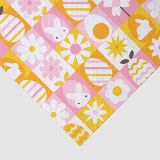 Papier Mousseline Sweet Spring Easter Patchwork  (Détail)