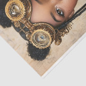 Papier Mousseline Sweet Steampunk peau foncée mignonne fille AD2 Déc (Détail)