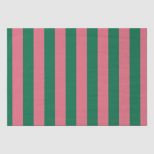 Papier Mousseline Sweetheart Rose Pickle Rayure Verte