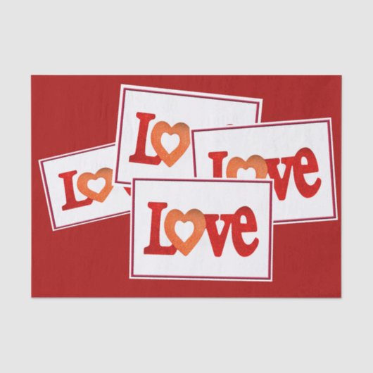Papier Mousseline Symbole d'amour (Recto)