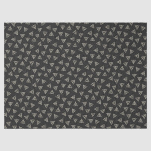 Papier Mousseline Symbole de baguette du cercle triangle gris-jaune