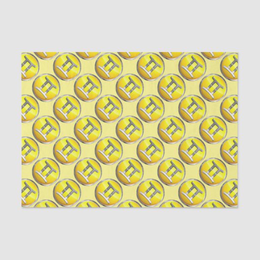 Papier Mousseline Symbole de Gémeaux (Recto)