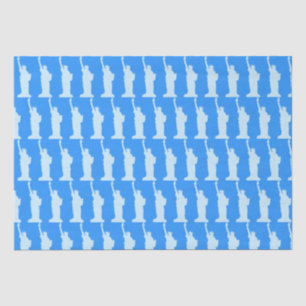 Papier Mousseline Symbole de la Liberté de liberté Bleu élégant