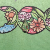 Papier Mousseline Symbole de la lune triple