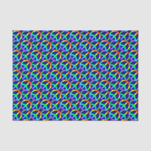Papier Mousseline SYMBOLE DE LA PAIX arc-en-ciel Motif