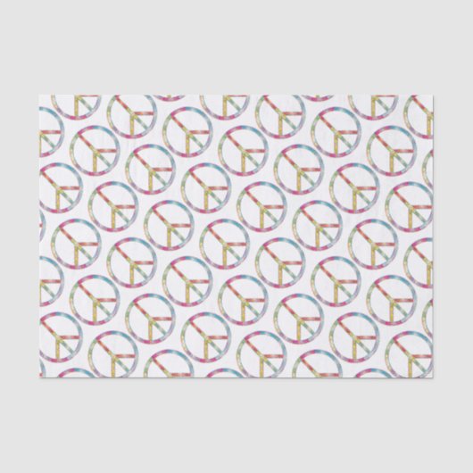 Papier Mousseline SYMBOLE DE PAIX Coloré (Recto)