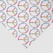 Papier Mousseline SYMBOLE DE PAIX Coloré (Détail)