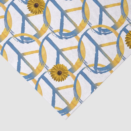 Papier Mousseline SYMBOLE DE PAIX ukrainienne PARCS Tournesols Ukrai (Détail)