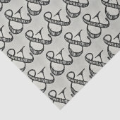 Papier Mousseline Symbole d'esperluence Scribblée Noir & Gris (Détail)