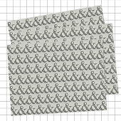 Papier Mousseline Symbole d'esperluence Scribblée Noir & Gris