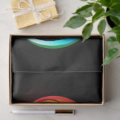 Papier Mousseline Symbole d'infini avec plume arc-en-ciel (Cadeau)