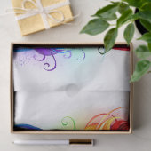 Papier Mousseline Symbole d'infini avec plume arc-en-ciel (Cadeau)