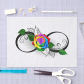 Papier Mousseline Symbole d'infini avec Rose arc-en-ciel (Artisanat)