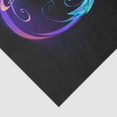 Papier Mousseline Symbole d'infini néon avec colibri brillant (Détail)