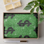 Papier Mousseline SYMBOLE Dollar Noir Argent Entrepreneur Wall Stree (Cadeau)