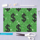 Papier Mousseline SYMBOLE Dollar Noir Argent Entrepreneur Wall Stree (Artisanat)