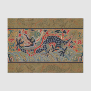 Papier Mousseline Symbole dragon chinois Antique asiatique