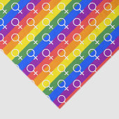 Papier Mousseline Symbole féminin Motif arc-en-ciel (Détail)