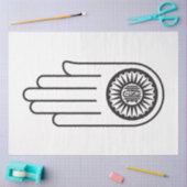 Papier Mousseline Symbole jaïn d'Ahimsa (Main de non-violence) (Artisanat)