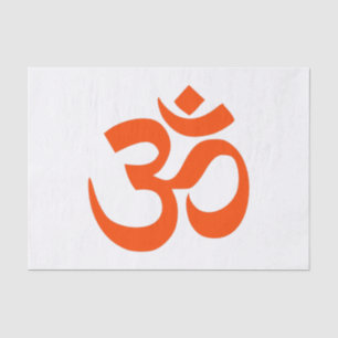 Papier Mousseline Symbole Om indien