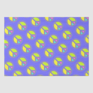Papier Mousseline Symbole PAIX avec des couleurs remplies