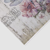 Papier Mousseline Symbole rustique Bois Dragonfly on Flowers (Détail)