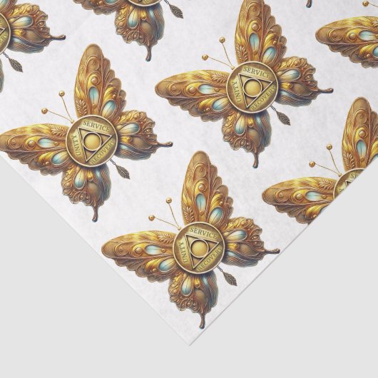 Papier Mousseline Symbole Sober Butterfly Unity Service Recovery (Détail)