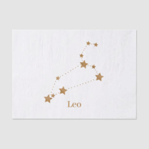 Papier Mousseline SYMBOLE Zodiaque moderne Gold Leo   Incendie d'élé