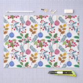 Papier Mousseline Symboles de Noël colorés motif (Artisanat)